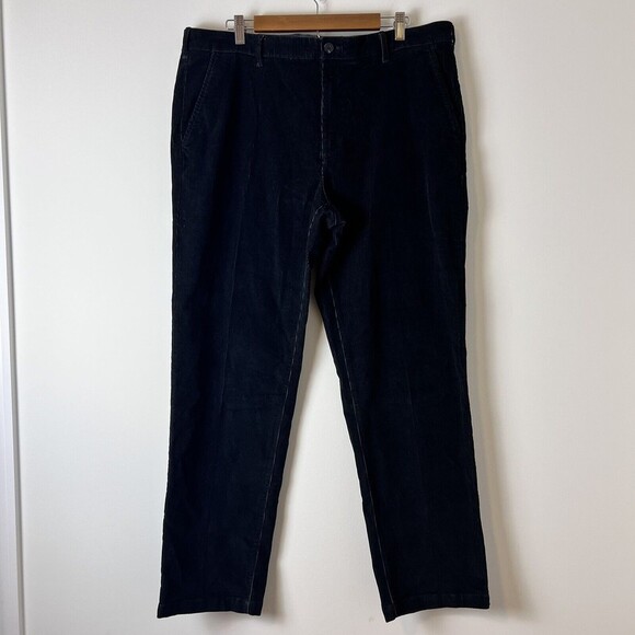 Izod Straight‎ Leg Corduroy Chino Pants Black Men's 38x32 causal - Picture 1 of 11